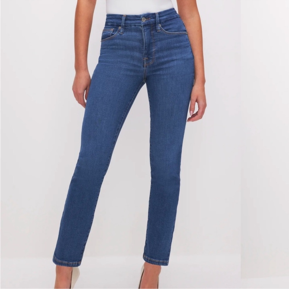 Good American Good Legs Straight Jeans Size 8